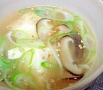 ねぎと豆腐の中華スープ